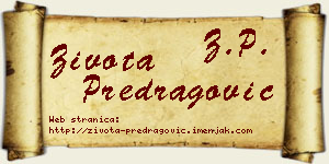 Života Predragović vizit kartica